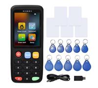 XIXEI X7 NFC - Lector de Tarjetas RFID y duplicador para Control de Acceso, Hebillas de identificación de 125 KHz y Tarjetas IC de 13,56 MHz con 5 Tarjetas UID, 5 llaveros UID y 5 llaveros T5577