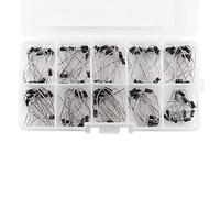 Xixian 100pcs 10 Valores Rectificador Diodo Diodos Electrónicos, Baja Fuga y Caída de Voltaje hacia Adelante, Baja Pérdida de Potencia, Alta Eficiencia, Total 100 Piezas, para