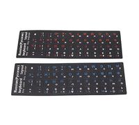 Xixian 2Pcs Russian Keyboard Stickers, Waterproof Dustproof Russian Alphabet Stickers for Laptop, Made of PVC Material, Waterproof and Dustproof, Stick Firmly, Easy to Apply and Remove (1 Azul 1