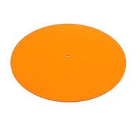 Xixian Alfombrilla Giratoria de Acrílico Transparente para Tocadiscos de 12 Pulgadas: Reduce la Estática, el Polvo y el Ruido (Naranja Transparente)