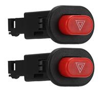 Xixian Botón Universal de Interruptor de Luz Peligro para Motocicleta, Controlador Advertencia Doble Flash para Moto Scooter, Kit Reemplazo Señal Giro Emergencia 3 Cables con Arnés