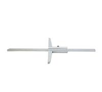 Xixian Calibrador de Profundidad de Aluminio Calibre Vernier 0-200 Mm con Escala Transparente, Herramienta Medición Precisión para Medición Profundidad Paso Interior Exterior, Resolución 0,02 Mm Fácil