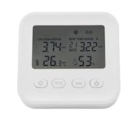 Xixian Detector de Radón Monitoreo Continuo Rápido y Preciso Portátil para el Sótano del Hogar con Pantalla LCD de Temperatura y Humedad para Uso Familiar