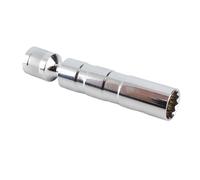 Xixian Enchufe Giratorio Magnético con Accionamiento de 3/8 Pulgadas, Herramienta de Bujía Universal Acero Al Cromo Vanadio 12 Puntos para Reparación Automóviles en Espacios Reducidos (16 mm (5/8