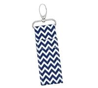 Xixian Estuche para Llavero con Soporte para Lápiz Labial con Patrón de Ondas Lápiz Labial - Accesorio Clip de Algodón Azul Marino (Azul Oscuro)