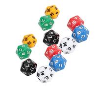 Xixian Juego de Dados de 12 Piezas 20 Caras, Herramientas Enseñanza Matemáticas Plástico 6 Colores para Juegos Mesa, Ayudas Aprendizaje Operación Numérica E para Aula Niños