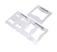 Xixian Kit de 3 Plantillas de Enrutador con Incrustaciones Mariposa, Plantilla Carpintería Acrílica Transparente para Reparación, Empalme y Refuerzo Muebles, Guía Grabada con Láser para Cortes