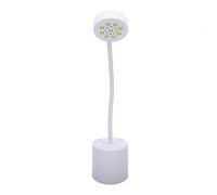 Xixian Lámpara de Uñas con Detección Automática, 9 Cuentas LED, Temporizador de 45 Segundos y 90 Segundos, Secador Uñas Gel Inalámbrico, con Tiempo Ejecución Recargable Tipo C (Blanca)