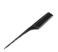 Xixian Peine Ligero para Peinar el Cabello para Salón y Hogar - Dientes de 3 Filas, Antideslizante, Puntiaguda Segura el Cuero Cabelludo (Negra)