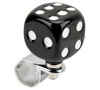 Xixian Pomo Giratorio para Volante de Dados, Eléctrico de Aleación Metal para Automóviles, Camiones, Tractores, Barcos, Reduce la Fatiga Conducción, Accesorio Interior Estilo Punk, Fácil Instalar,