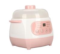 Xixian Pot de Cocción Eléctrica de 1L 200 W Coinecera de Cerámica Segura contra la Quemadura Seca para el Arroz de Sopa de Gachas con Función de Reserva Inteligente Fácil de Operar (EU enchufe 220V)