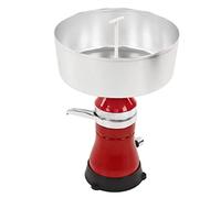Xixian Separador de Leche Eléctrico de 80 L/h, Espumadera Crema Aleación Aluminio para Leche Vaca, Cabra, Oveja, Máquina Desengrasante Manual Mantequilla con Base Metal Estable para Uso Doméstico en