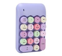 Xixian Teclado Numérico Inalámbrico Retro de 18 Key, Teclado Mini Número USB con Receptor, para Portátiles, Excel, Hojas de Cálculo (Tema Morado)