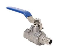 Xixian Válvula de Bola NPT de 1/4 Pulgada, Cierre Manual Acero Inoxidable 304 para Agua, Aceite, Gas, Aire, Conexión Roscada Macho Hembra, Clasificación Presión 1000 WOG, Uso Plomería Industrial en