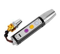 Xixian White, Yellow and Purple Portable 3 LEDs Expert Jades Flashlight Torch with Large Capacity Battery, USB Charging, Premium Material, Length Measurement, Small Size, Easy to