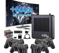XIXIMENG G11 Pro Game Box Consola Retro con 4 mandos,60 000+ Juegos,60 Emuladores,HD 4K Game Stick,Sistema Emuelec 4.3,Consola de Juegos Retro Plug & Play,Descargar/Favoritos/Guardar Juego (256G)