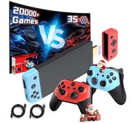 XIXIMENG M66 Consola Retro Game Console,20 000+ Juegos 35 Emuladores Game Stick 4K,Consola Portatil Joystick 3D con Luz RGB Roja y Azul,3D Juego,Batalla Online para 4 Jugadores,Videojuego Plug & Play