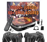 XIXIMENG Super Console X4 Plus Consola Retro 256G,70 000+ Juegos,60+ Emuladores Consola De Juegos Retro,Sistemas EmuELEC/Android/CoreELEC,WiFi 2,4G/5G & BT4.0,4K Game Stick con mandos inalámbricos