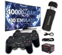 XIXIMENG X2 Plus Consola de Juegos Retro 40000+ Juegos,Game Stick 4K HD,30+ Emuladores Consola Retro con Dos mandos inalámbricos de 2,4 GHz,Consolas Videojuegos Plug and Play para TV (64G)