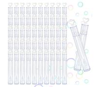 XiXiRan 50 Piezas Kit pompas de jabon Boda, Burbujas de jabon Boda, niños Varita de Burbujas con Mango en Forma de Corazón para Bodas, Cumpleaños, San Valentín u Otras Celebraciones