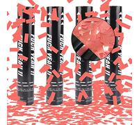 XiXiRan Cañón de Confeti 4Pcs - Tubo y Lanzador para Bodas y Cumpleaños - Disparador de Color Roja