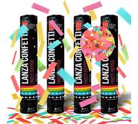 XiXiRan Lanzador de Confeti para Cumpleaños y Bodas - Tubo de Color, Cañón de Fiesta, Disparador 4 Piezas (C)