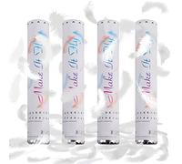 XiXiRan Tubo lanzador de confeti para boda, graduación y cumpleaños - Cañón Popper blanco 4 piezas