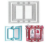 XIXKOLYU Troqueles de corte en 3D para hacer tarjetas, juegos de tarjetas emergentes rectangulares de regalo, pancarta de cuentos de hadas, plantilla de repujado para scrapbooking