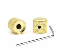 XIYANGJUAN 2 pomos de metal para bajo eléctrico, perilla de control de tono de volumen con llave para Fender Telecaster Gibson Les Paul, accesorios de bajo eléctrico (dorado)