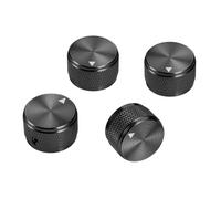 XIYANGJUAN 4 pomos de metal para guitarra, color negro, de aluminio, control de tono de volumen, para Fender Strat Telecaster Les Paul, guitarras eléctricas y accesorios de bajo (negro)