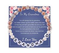 Xiyantiji Regalos para abuela, pulseras de piedra natural para mujeres, regalos del día de la madre, regalos para abuela, cumpleaños, Navidad, para abuela, abuela, de nieta, nieto, pulsera para mi abuela