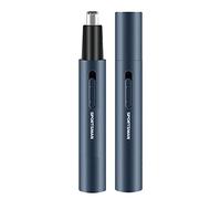 XIYINLI Cortapelos eléctrico para nariz, tubo de aluminio, cabezal de corte arqueado, recargable por USB con recortador de cejas