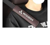 XIYUANFA 2 Piezas Protector Cinturon Coche para Mitsubishi ASX 2010-2024 2025, Coche Almohadillas Protectoras Cinturón Seguridad Seat Belt Padding Protector,Brown-S