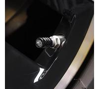 XIYUANFA 4 Piezas Coches Tapas Válvula Neumáticos para MG ZS AB Bj. 2020 -, Coches Tapones Válvula Tapones Ruedas Valve Caps Duradera Accesorios,Black