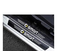 XIYUANFA 4 Piezas Decoración Estribos Pegatinas para Smart Forfour 2014, Fibra Carbono Protectores Umbral Puerta Coche Antide Slizante Antiarañazos,A