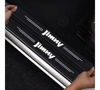 XIYUANFA 4 Piezas Decoración Estribos Pegatinas para Suzuki IGNIS Alto Jimny SX4 Swift Vitara IGNIS S.Cross, Fibra Carbono Protectores Umbral Puerta Coche Antide Slizante Antiarañazos