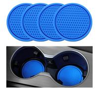 XIYUANFA 4 Piezas Posavasos de Coche para Citroen C5 Aircross Hybrid 2017-2023, Posavasos para Automóvil Posavasos Coche Antideslizante de Silicona,Blue