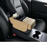 XIYUANFA Cojín de La Consola Central del Coche para Kia EV6 AB 2021, Funda Reposabrazos Coche Caja de Almacenamiento para Reposabrazos de Coche,E