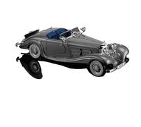 XIYUEYING 1 18 Mercedes 500K 1936 Kits de Modelos de automóviles clásicos Vehículo de Alta simulación for niños Regalos navideños Juguetes(Cromo)