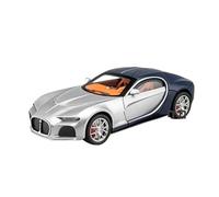 XIYUEYING 1:24 para El Modelo De Automóvil De Aleación Atlantic Iluminado con Sonidos Auténticos Niños Y Entusiastas De Los Automóviles(Silver Blue)