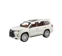 XIYUEYING 1:24 para Lexus LX570 Todoterreno SUV Aleación Diecast Coche Modelo Computadora Escritorio Colección Hobby Ornamento(White)