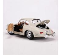 XIYUEYING 1 24 para Porsche 356B Coupe 1961 Modelo de Coche de aleación Colección de simulación Vintage Decorado Coche de Juguete de Escritorio de Color Blanco Roto Regalos para Hombres y Mujeres