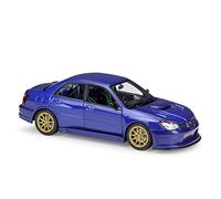 XIYUEYING 1 24 para Subaru WRX STI Coche Deportivo aleación fundición a presión Modelo Acabado Miniatura de Juguete(Azul)