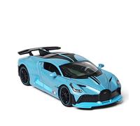 XIYUEYING 1/32 para Bugatti Divo Metal Fundido A Presión Modelo De Coche De Juguete con Luz Y Sonido De Alta Simulación(Azul)