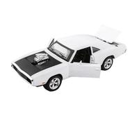 XIYUEYING 1:32 para Dodge Charger Diecast Pullback Muscle Car Modelo con Sonido Ligero Miniatura Chico Juguete De Navidad(White)