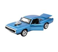 XIYUEYING 1:32 para Dodge Charger Diecast Pullback Muscle Car Modelo con Sonido Ligero Miniatura Chico Juguete De Navidad(Azul)