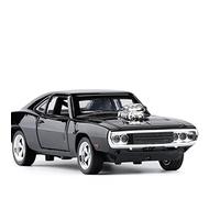 XIYUEYING 1 32 para Dodge Charger, Modelo de Coche fundición a presión aleación, Terminado, decoración estática, Juguete(Negro)