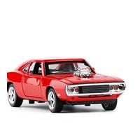 XIYUEYING 1 32 para Dodge Charger, Modelo de Coche fundición a presión aleación, Terminado, decoración estática, Juguete(Rojo)