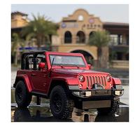 XIYUEYING 1 32 para Jeep Wrangler Rubicon vehículo Todoterreno aleación fundición a presión Modelo réplica Coche(Rojo)