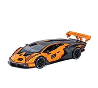 XIYUEYING 1:32 para Lamborghini SCV12 Coche Deportivo fundición a presión aleación Modelo Coche Sonido y luz Tirar hacia atrás Coche de Juguete(Naranja)